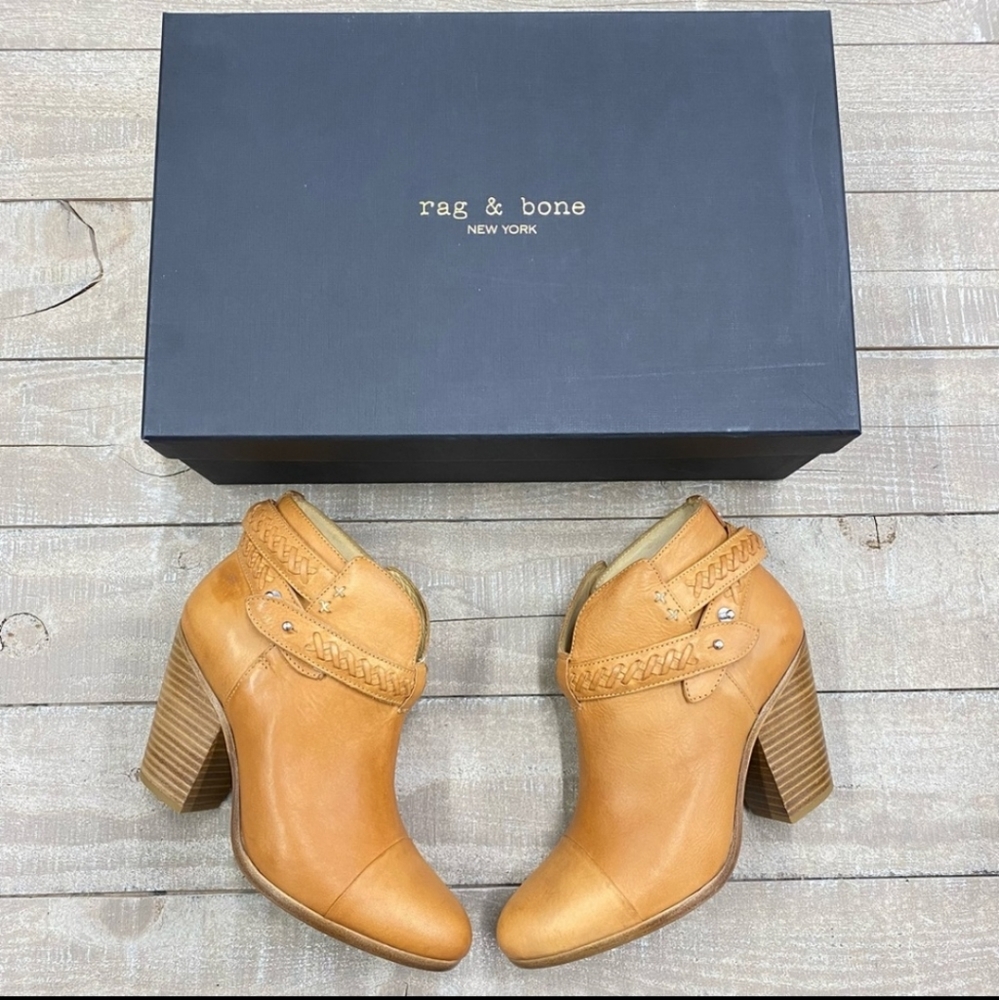 Rag & Bone Harrow Booties in Natural Woven